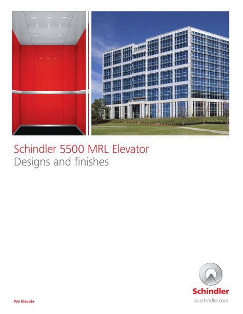 pdf schindler 5500 mrl elevator designs and finishes dokumen tips