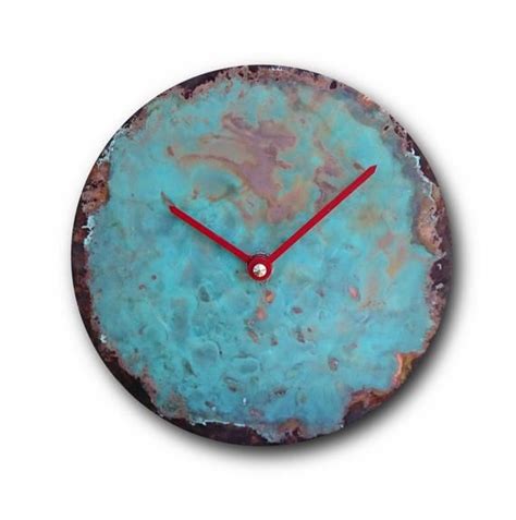 Turquoise Wall Clock Home Decor Original Clock Hand Made Etsy Uk