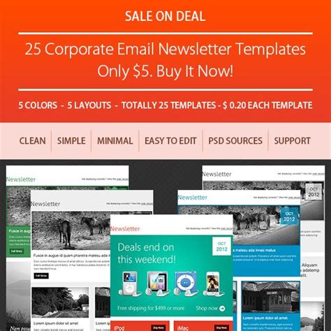 Pin On 25 Corporate Email Newsletter Templates For 5