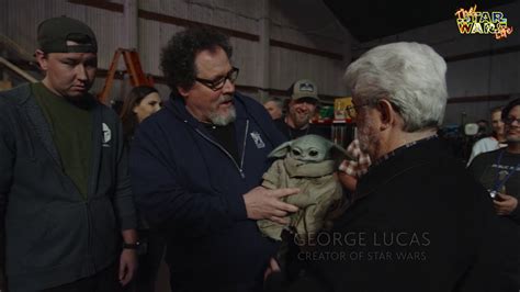George Lucas Holds Baby Yoda The Child Grogu — The Mandalorian