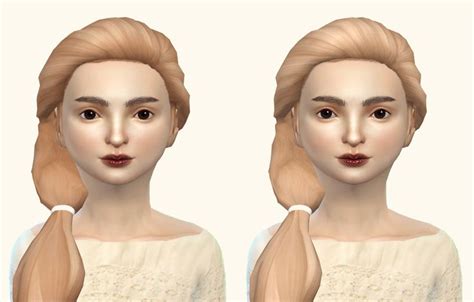 Vintageysims 6 Natural Recolours Of Sideways Hair For Girls By Kiara