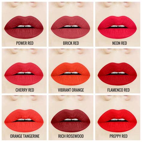 Different shades of red names. Pin on Makeup