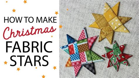 How To Make A Folded Fabric Scandinavian Star Christmas Ornament Youtube