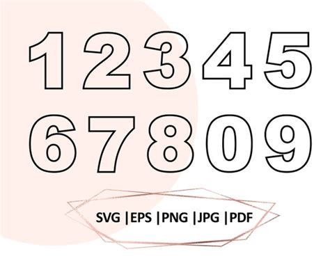 Números de contorno imprimibles SVG 0 9 contorno Cricut Etsy México