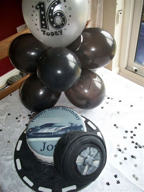 Most have places and picnic tables to meet up for lunch and have birthday cake. BOYS 16TH BIRTHDAY - Car and Tire Themed Birthday Cake ...
