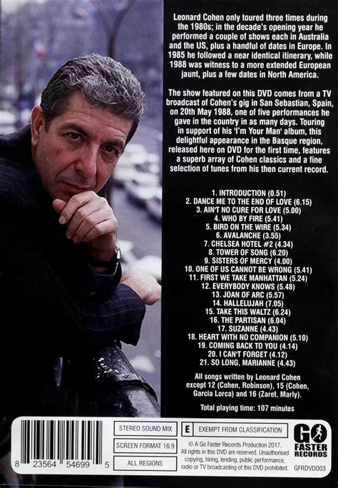 Leonard Cohen Live In San Sebastian 1988