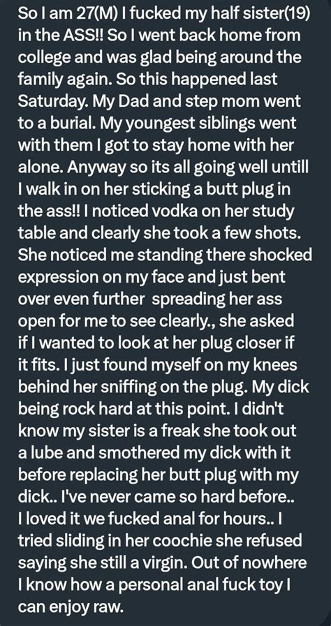 Pervconfession On Twitter He Fucked His Sister In Her Ass