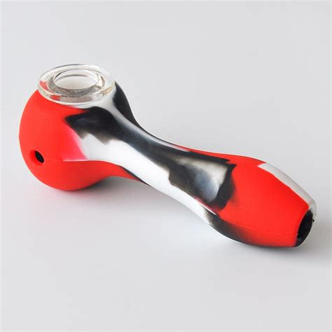 2019 Hot 4 5inch Silicone Smoking Pipe Silicone Hand Pipe Portable Tobacco Pipe Glass Bong Dhl