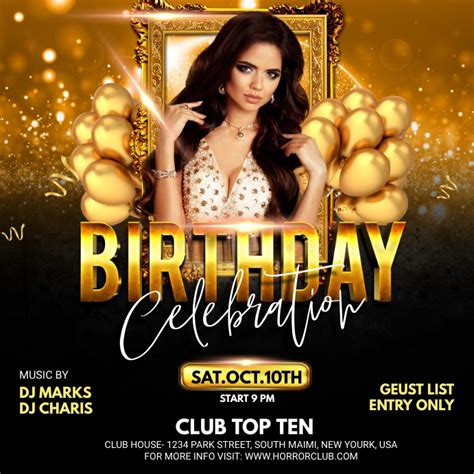 Copy Of Copy Of Birthday Party Flyer Template Postermywall