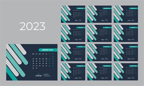 Desk Calendar 2023 Template 13345315 Vector Art At Vecteezy