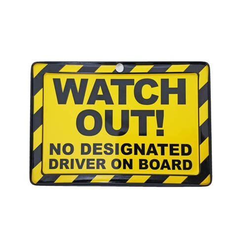 Watch Out Funny Warning Metal Sign With Suction Cup Oddbits