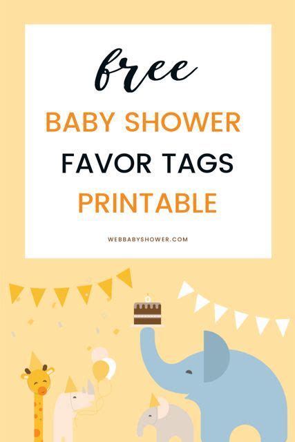 Everything you need from decorations to invitations, to make sure your baby shower goes down a treat! Printable Baby Shower Favor Tags | Baby shower favors ...