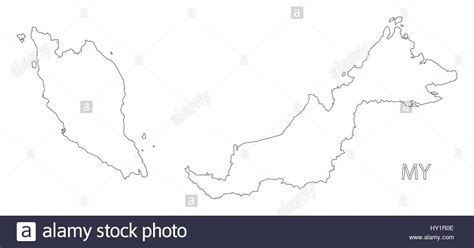 Malaysia Map Black And White Stock Photos And Images Alamy
