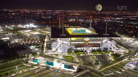 Miami Hard Rock Stadium Night Aerial Super Bowl LIV YouTube