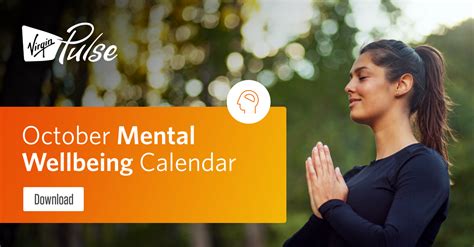 October 2021 Mental Wellbeing Calendar Virgin Pulse
