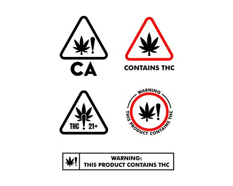 California Cannabis Warning Signs Vector 4608141 Vector Art At Vecteezy