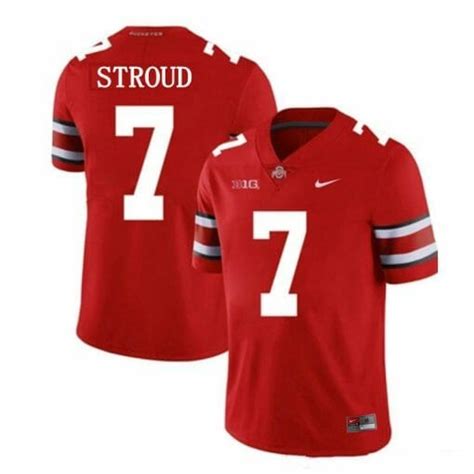 Ohio State Buckeyes 7 Cj Stroud College Football Jersey Red Top