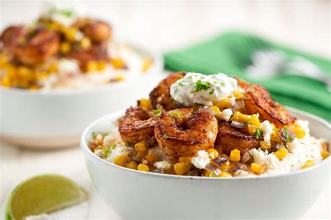 Custard cornbread with garlic and thyme. Mexican Street Corn Shrimp and Grits with roasted corn ...
