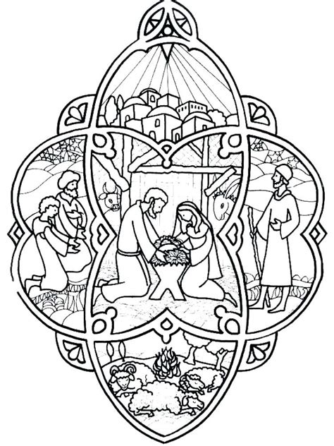 Stained Glass Nativity Scene Coloring Pages The Following Is Our