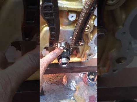 Then install the front cover. Mirage G4 timing chain markings - YouTube