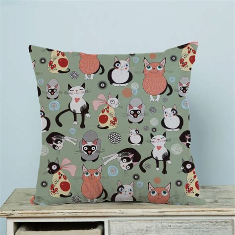 Gckg Lovely Cute Cats Pillow Case Pillow Cover Pillow Protector Two