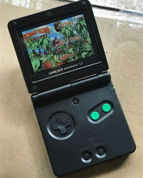 Nintendo Game Babe Advance GBA SP Onyx Black Green System AGS Etsy