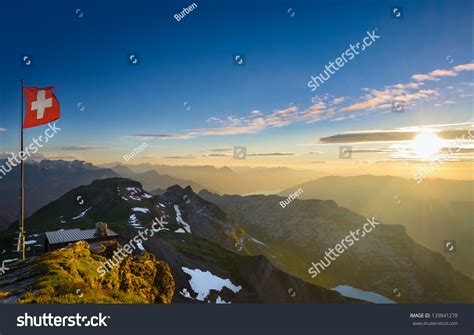 Swiss Alps At Sunset Stock Photo 139841278 Shutterstock