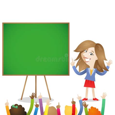 Kindergarten Nursery School Teacher Kids Stock Vector Illustration Of