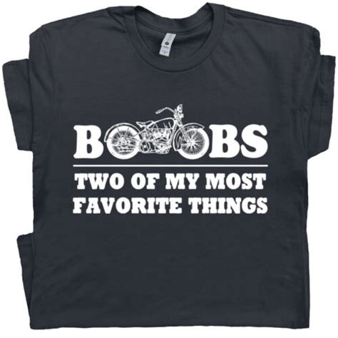 Funny Motorcycle T Shirt Boobs Offensive Biker Saying Patch Decal