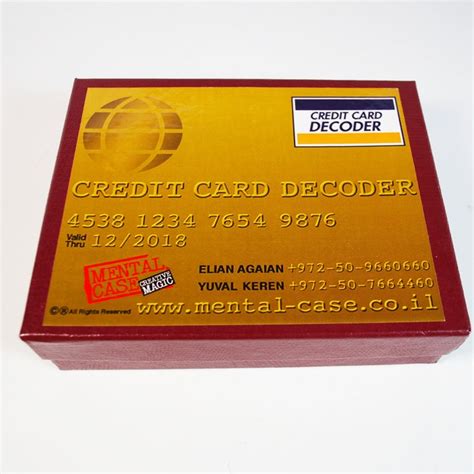 Generate as many valid credit card numbers as you want. Credit Card Decoder by Elian Agaian and Yuval Keren: impossible! | Magic Collectibles