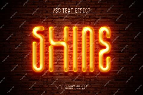 Premium Psd Realistic Neon Shine Editable Text Effect Mockup Template