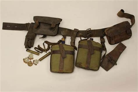 Ww1 British 1914 Pattern Leather Equipment Belt No Snake Buckle Pair