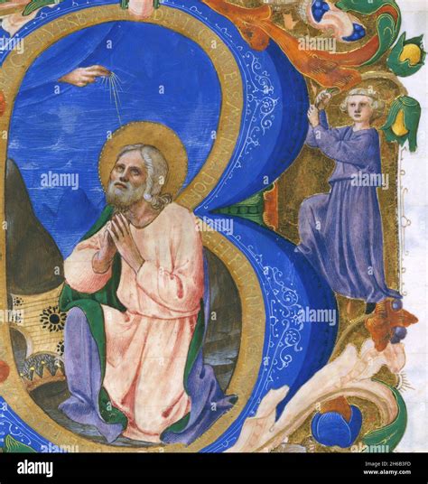 King David In Prayer In An Initial B Ca 1450 Detail From A Larger
