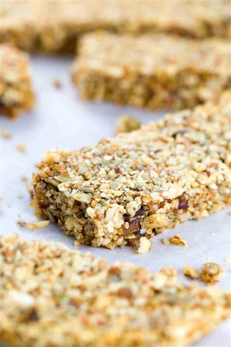 Baked Paleo Energy Bars With Nuts And Seeds Jessica Gavin