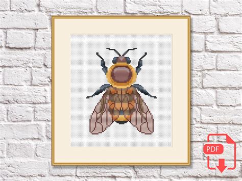 The Bee Cross Stitch Pattern Bee Xstitch Bee Patterns Etsy