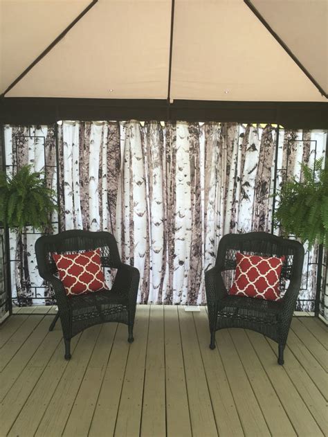 How much does the shipping cost for outdoor patio curtains? Shower curtains as gazebo privacy screen. Great idea ...