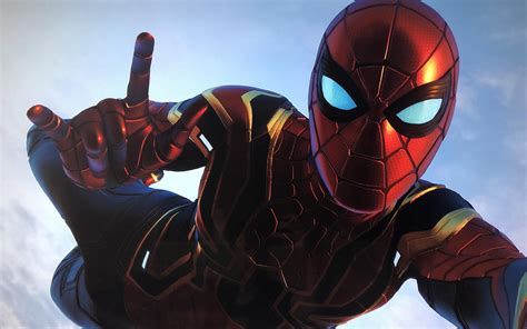 Spiderman Iron Stark Suit 4k Wallpaper Spiderman Ps4 Wallpaper