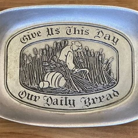 give us this day our daily bread vintage plate etsy