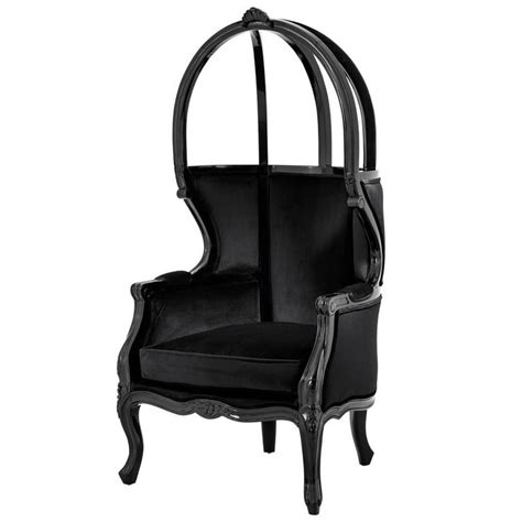 Armen living gobi contemporary tufted dining chair acrylic black. Buckingham Armchair in Black Velvet For Sale at 1stdibs
