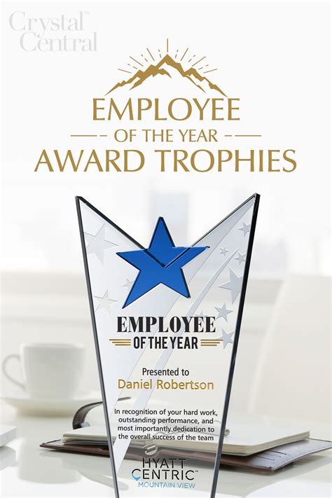 Crystal Star Employee Of The Year Awards Plaque Design Company