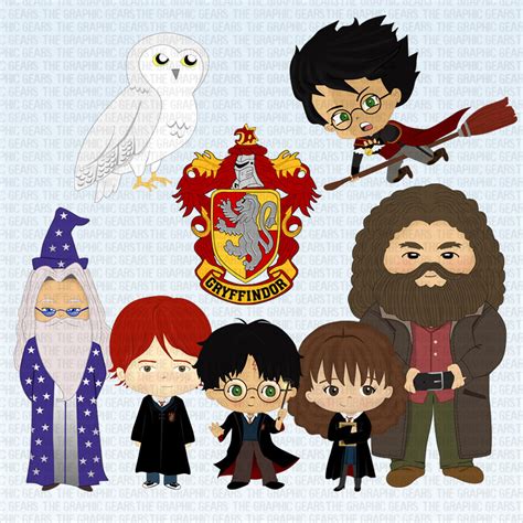 Illustrations — Harry Potter Clip Art Set Harry Potter Characters