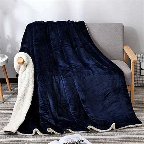 100120cm Super Soft Sherpa Blanket Double Layer Bed Thick Warm Winter