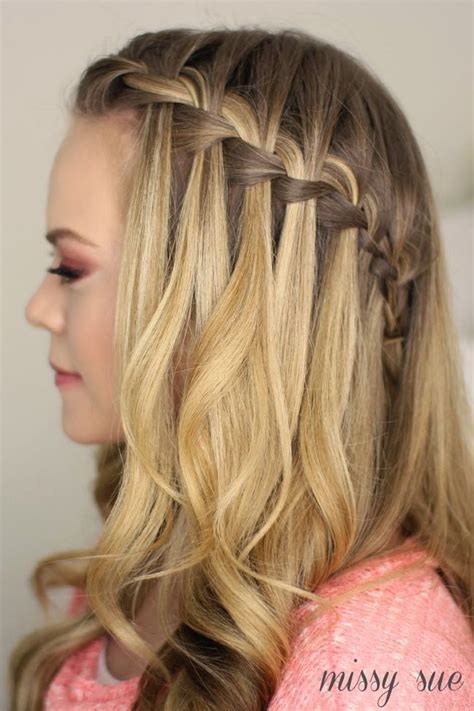 awesome waterfall braids waterfall braid hairstyle braided hairstyles hair styles