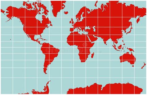 World Map Mercator Projection Stock Vector Illustration Of Latitude