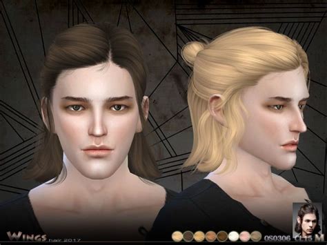 The Sims Resource Os0306 Mf Hair By Wings Sims Sims 4 Hairs