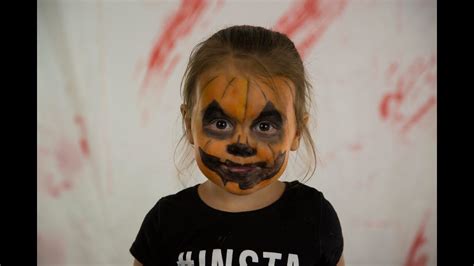 Kids Halloween Makeup Jack O Lantern Youtube