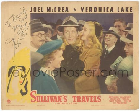 5b0064 Sullivans Travels Signed Lc 1941 By Joel Mccrea Whos Surrounded