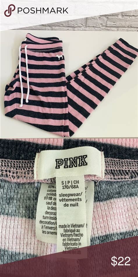 Pink By Victoria’s Secret Striped Pajama Pants 🌙 Striped Pajama Pants Striped Pyjamas Striped