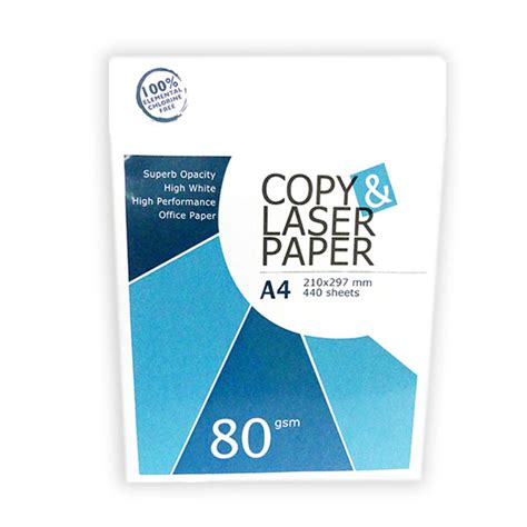 Copy Laser A4 Paper 80gsm L And L Sationery