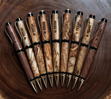 Texas Laser Engraved Hand Crafted Pens Etsy